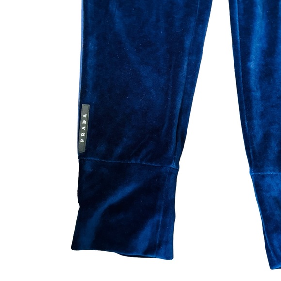 PRADA***Blue Velour Joggers****Small $890 NWT - Picture 3 of 8